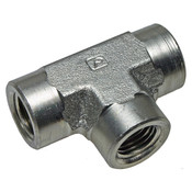1/4" Female Tee Connector - Steel Fitting